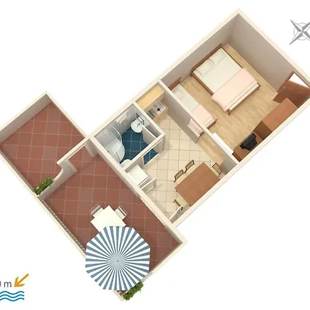 With A Parking Space - 5246 Appartement Omiš